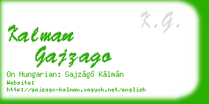 kalman gajzago business card