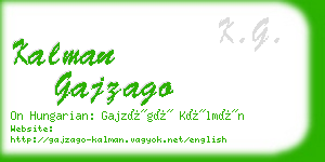 kalman gajzago business card